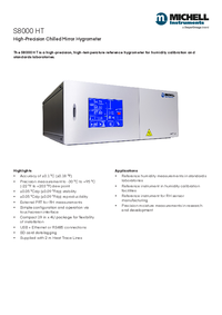Thumbnail of document Data Sheet - S8000 HT High-Temperature Chilled Mirror Hygrometer